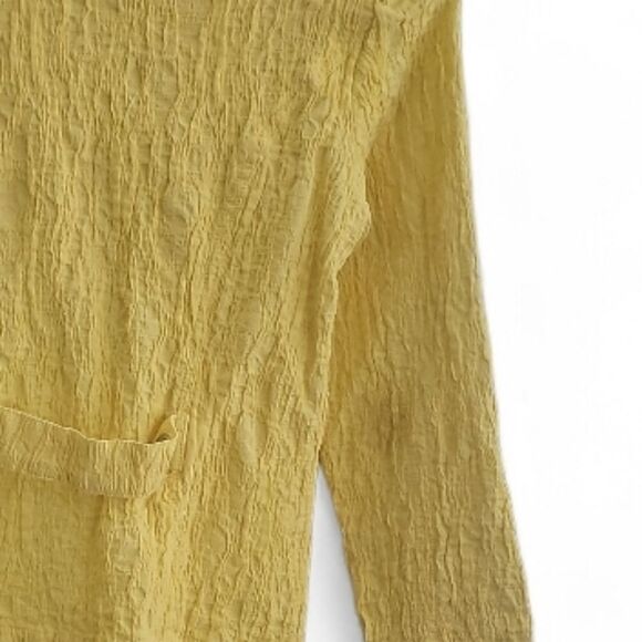 Lana Lee Vintage Yellow Textured Jacket Women’s 6 Grommet Button Front Rare Find - Picture 16 of 16